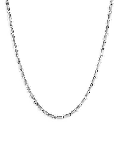 David Yurman Men's Sterling Silver Chain Faceted Link Necklace, 24