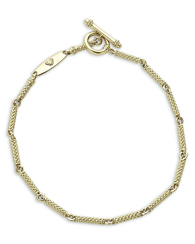 Lagos 18K Gold Signature Caviar Beaded Link Bracelet