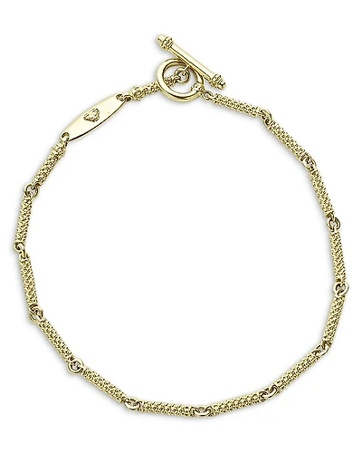 Lagos 18K Gold Signature Caviar Beaded Link Bracelet