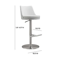 Reagan Performance Faux Leather Adjustable Stool