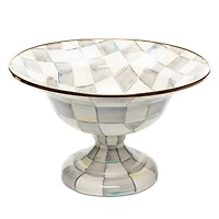 Mackenzie-Childs Sterling Check Large Enamel Compote