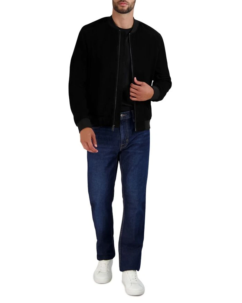 Suede Bomber Jacket