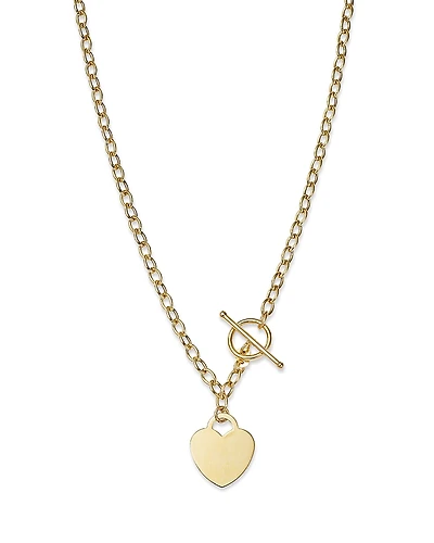 Bloomingdale's Fine Collection Polished Heart Toggle Necklace