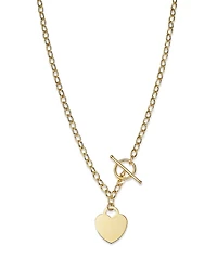 Bloomingdale's Fine Collection Polished Heart Toggle Necklace