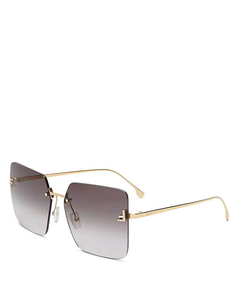 Fendi Rimless Square Sunglasses