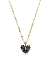 Bloomingdale's Fine Collection White & Diamond Heart Pendant Necklace