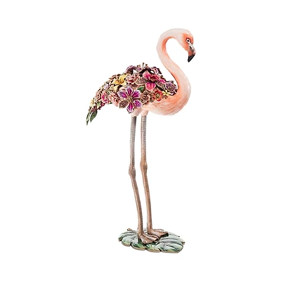 Jay Strongwater Floral Flamingo