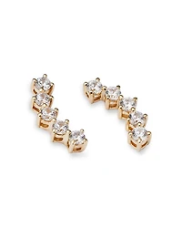 Diamond Ear Climbers 14K Gold, 0.50 tcw