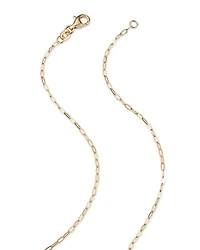 Diamond & Enamel Clover Droplet Necklace in 14K Yellow Gold, 0.25 tcw