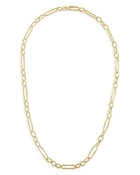 18K Yellow Gold Figaro Link Chain Necklace, 18"