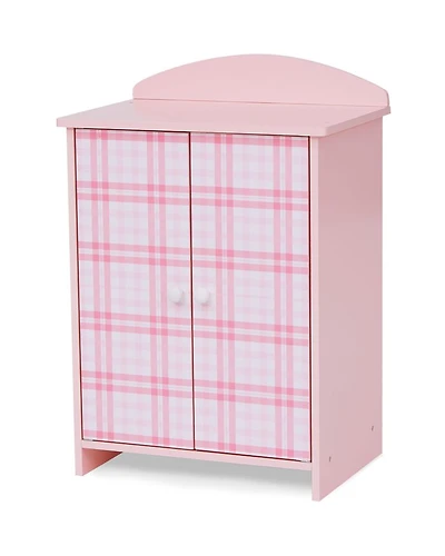 Kids Aurora Princess 18" Doll Pink Plaid Closet with Bathrobe & Slipper Pink/White - Ages 3-7