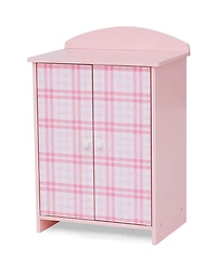 Kids Aurora Princess 18" Doll Pink Plaid Closet with Bathrobe & Slipper Pink/White - Ages 3-7