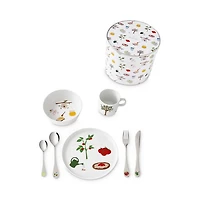 Eveil Gourmand Child's 7-Piece Dinnerware and Cutlery Gift Set