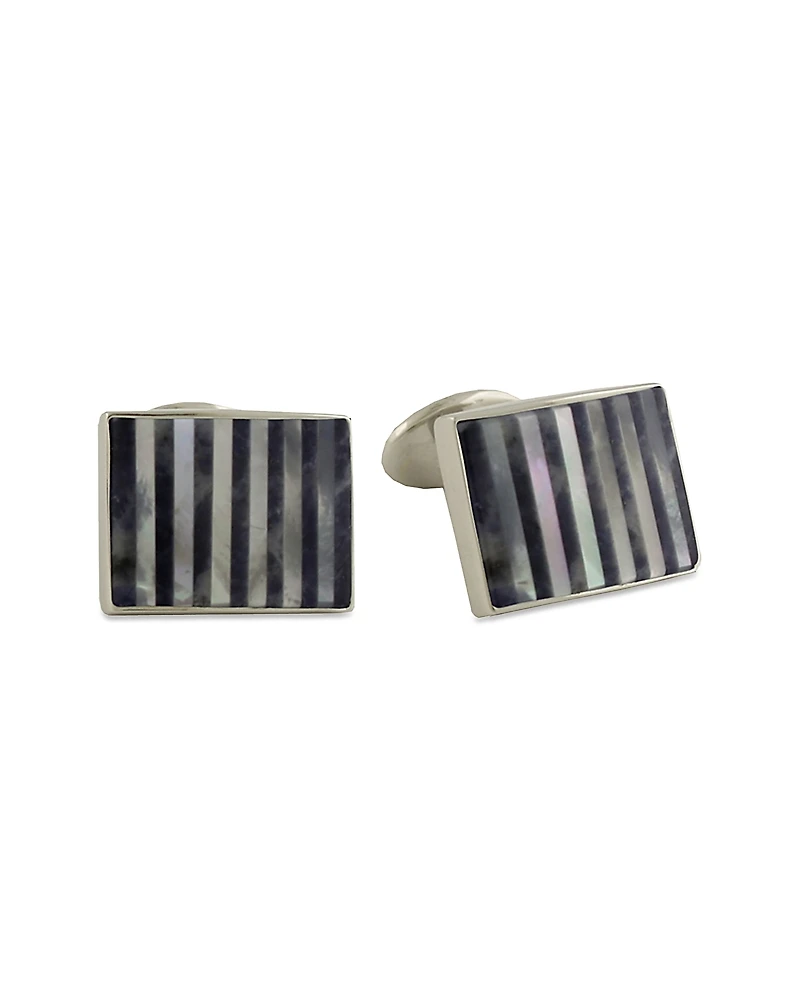 David Donahue Mother of Pearl Striped Cufflinks