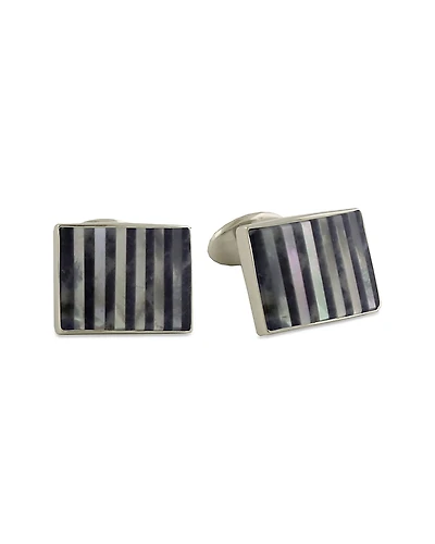 David Donahue Mother of Pearl Striped Cufflinks
