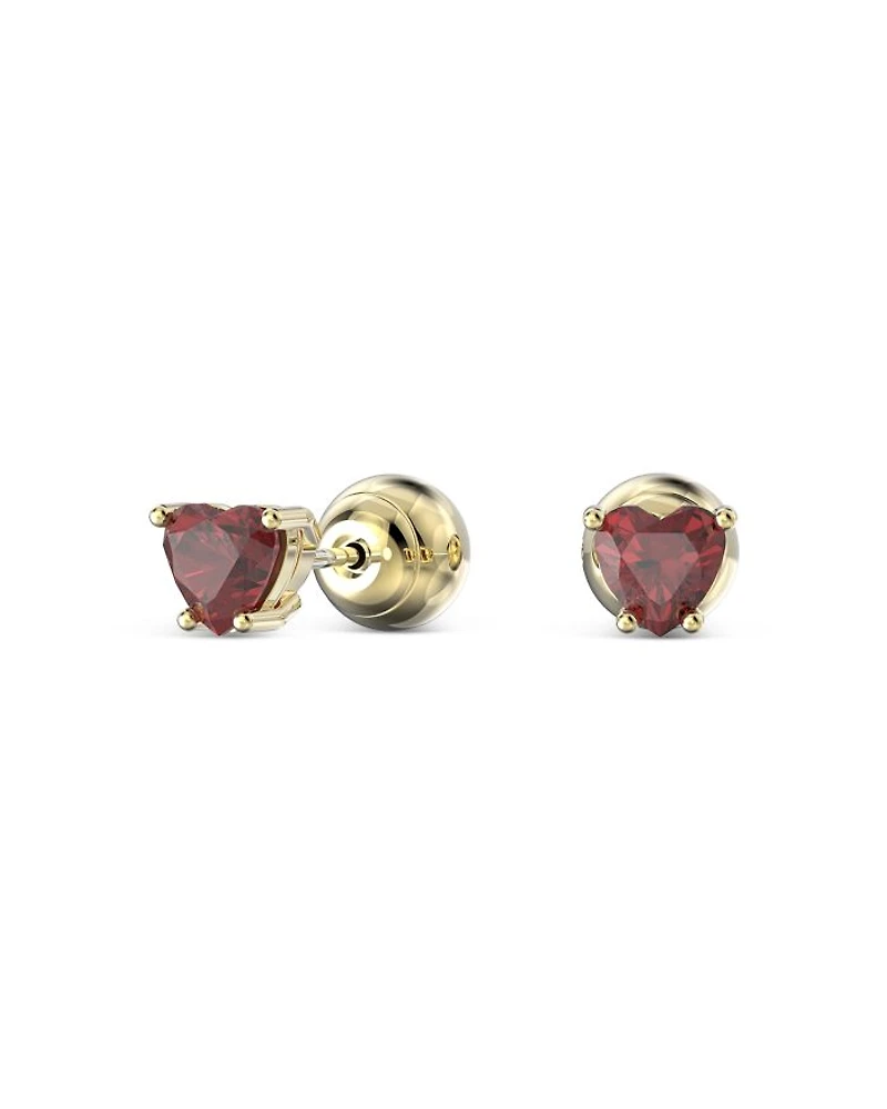 Chroma Heart Crystal Stud Earrings