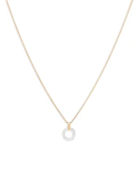 Marco Bicego 18K White & Yellow Gold Jaipur Link Diamond Flat Circle Pendant Necklace, 16.5