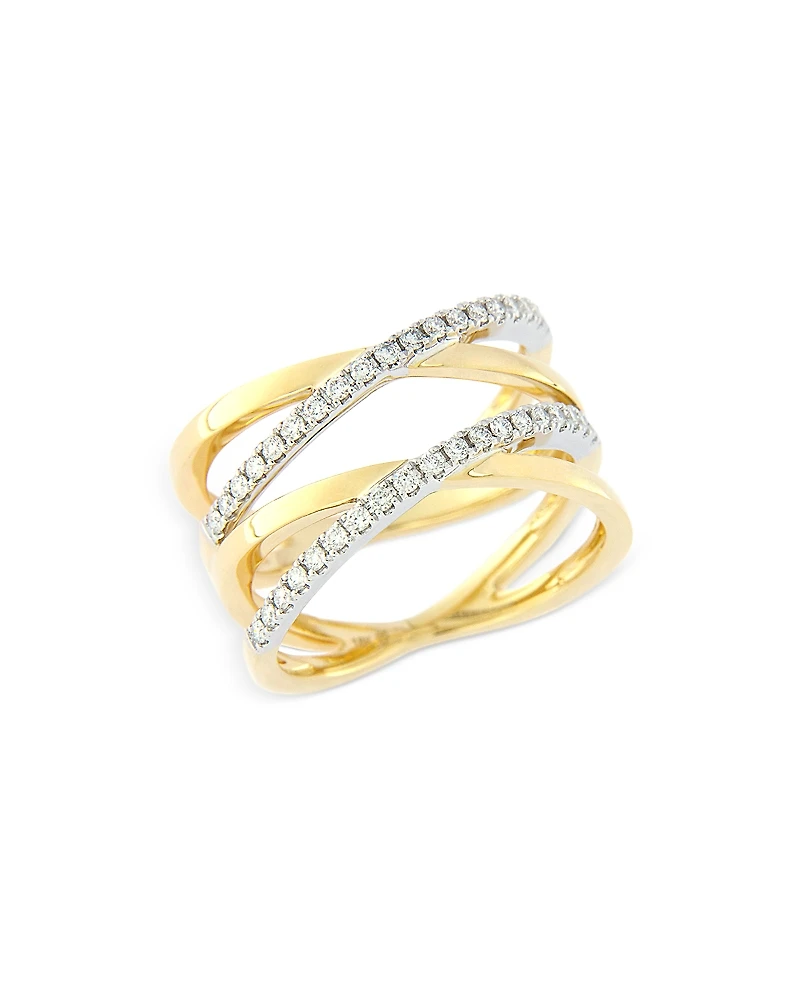 Bloomingdale's Fine Collection Diamond Double Crossover Ring