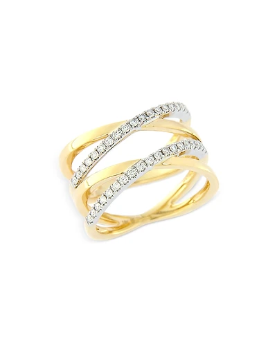 Bloomingdale's Fine Collection Diamond Double Crossover Ring