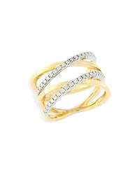 Bloomingdale's Fine Collection Diamond Double Crossover Ring