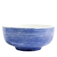 Santorini Stripe Medium Footed Serving Bowl