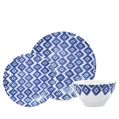 Vietri Santorini Diamond 3 Piece Place Setting