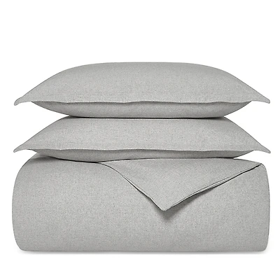 Boll & Branch Flannel Heathered Duvet Set, Full/Queen