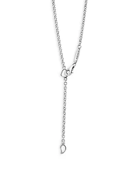 18K Yellow Gold & Sterling Silver Caviar Lux Oval Diamond Pendant Necklace, 16"