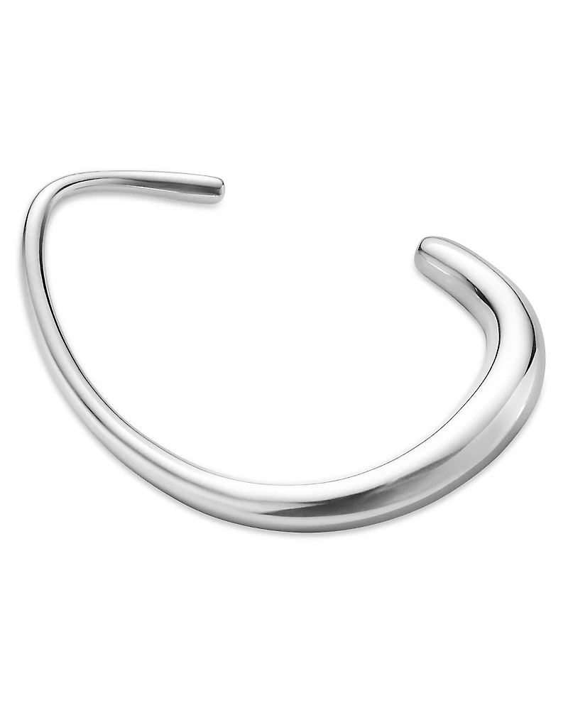 Georg Jensen Sterling Silver Offspring Polished Cuff Bangle Bracelet