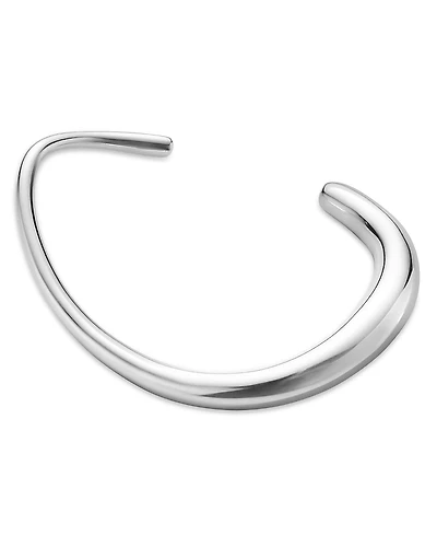 Georg Jensen Sterling Silver Offspring Polished Cuff Bangle Bracelet
