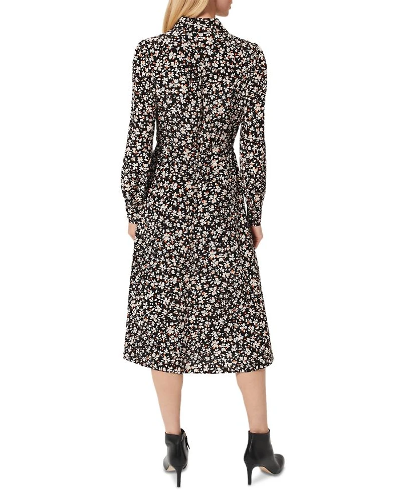 Morgen Belted Floral Print Shirt Dress