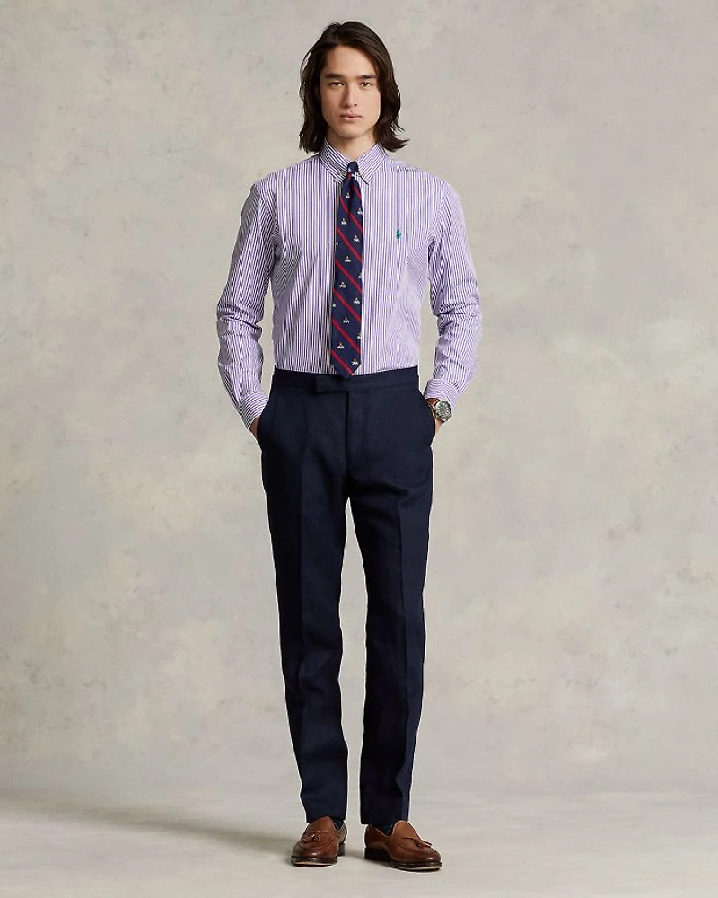 Tailored Fit Linen Trousers