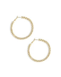 Ettika Rope Chain Pave Hoop Earrings
