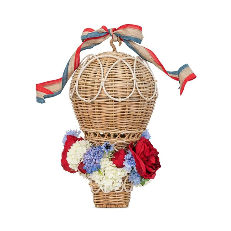Provence Rattan Whitewash Large Hot Air Balloon Basket