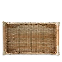 Provence Rattan Whitewash Bar Cart