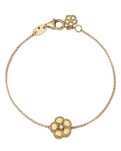 Roberto Coin 18K Yellow Gold Daisy Diamond Flower Link Bracelet - Exclusive