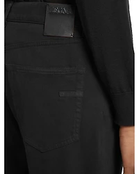 Garment Dyed Stretch Gabardine City Slim Fit Jeans Black