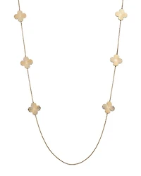 14K Yellow Gold Flower Statement Necklace, 27"