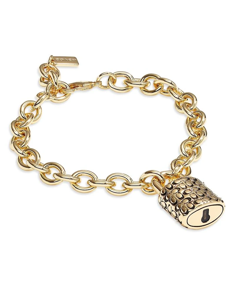 Logo Padlock Charm Bracelet