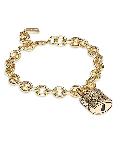 Logo Padlock Charm Bracelet