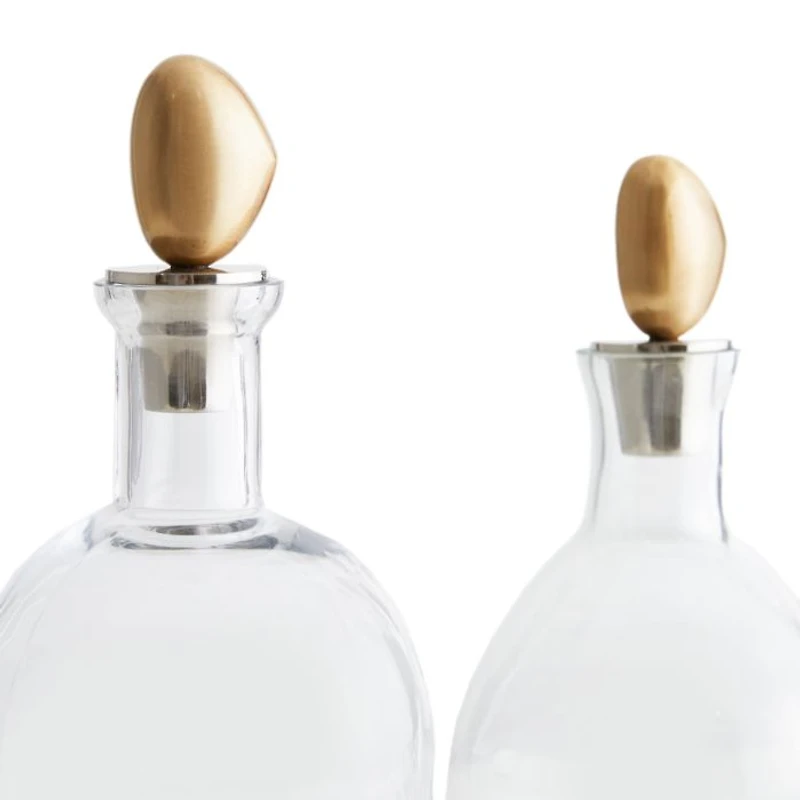 Stavros Glass Decanters, Set of 2