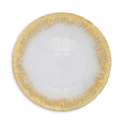 Rufolo Glass Gold Brushstroke Service Plate/Charger