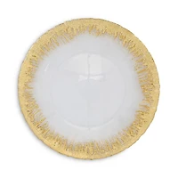 Rufolo Glass Gold Brushstroke Service Plate/Charger