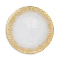 Rufolo Glass Gold Brushstoke Dinner Plate