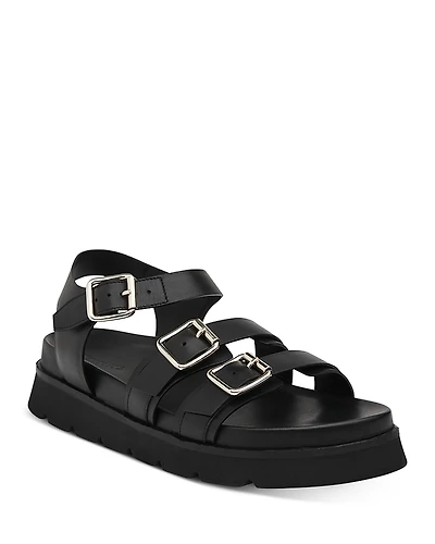Whistles Women's Jemma Triple Buckle Flatform Sandals