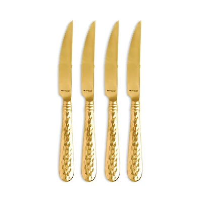 Martellato Gold Tone Steak Knife, Set of 4