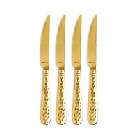 Martellato Gold Tone Steak Knife, Set of 4