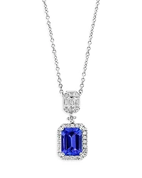 Bloomingdale's Fine Collection Tanzanite & Diamond Pendant Necklace