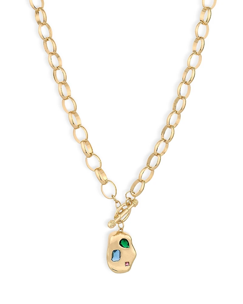 Ettika Rainbow Nugget Pendant Necklace, 18