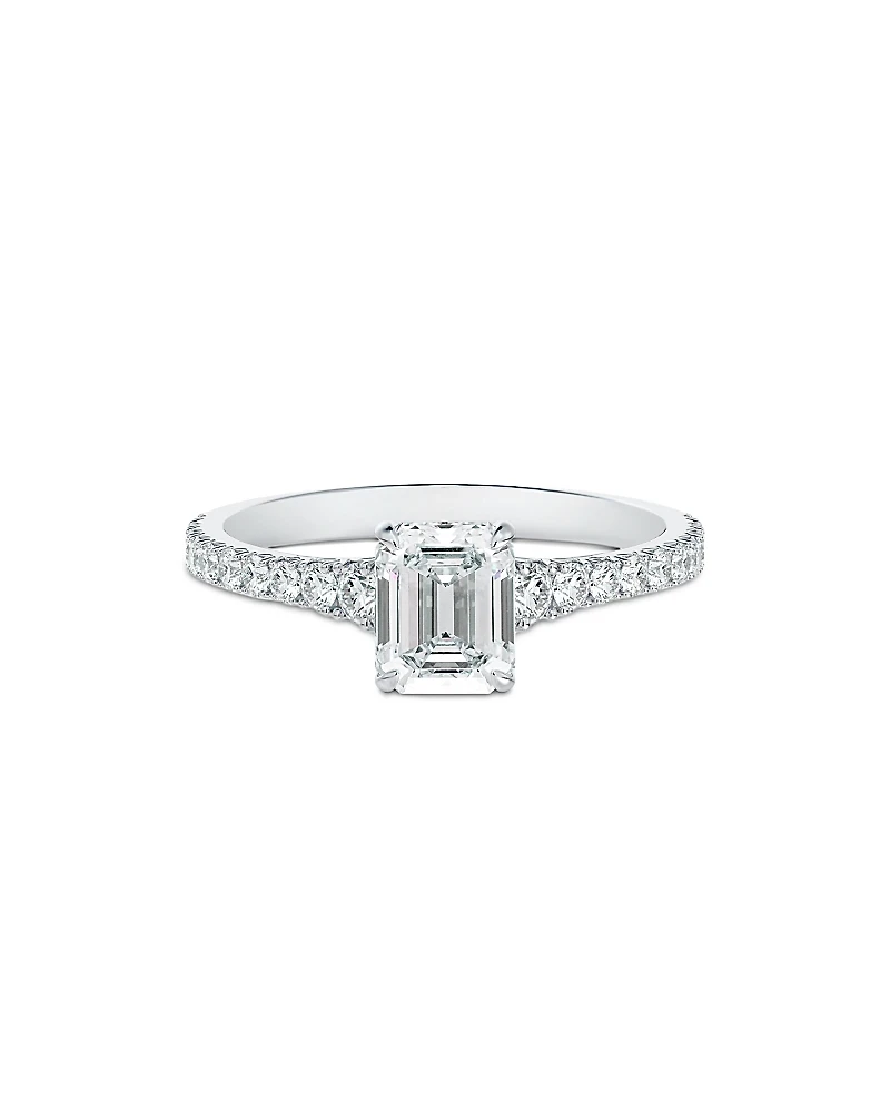 De Beers Forevermark Platinum Icon Emerald-Cut Diamond Engagement Ring